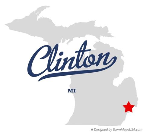 Map of Clinton, Macomb County, MI, Michigan