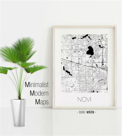 Novi Michigan Novi MI Map Novi Map Novi Print Novi Poster - Etsy