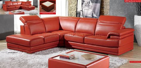 Orange Leather Sectional Sofa Bed | www.resnooze.com