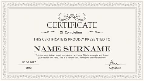 Stylish Certificate PowerPoint Template for PowerPoint Presentations