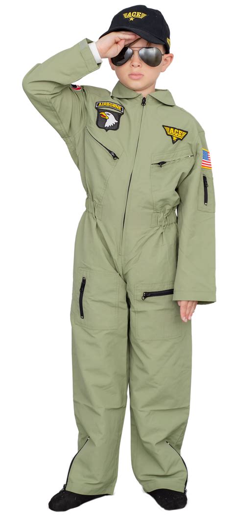 Air Force Pilot Child Halloween Costume Jumpsuit Set - Walmart.com - Walmart.com