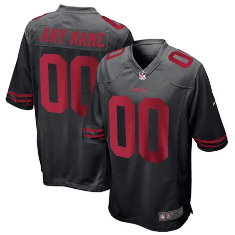 Men's San Francisco 49ers Nike Black Custom Game Jersey - NFLShop.com