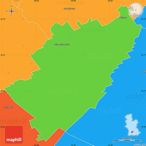 Political Simple Map of Palmerston North