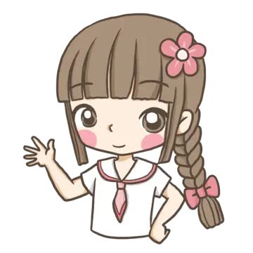 Cartoon Doodle Schoolgirl Kawaii Anime Coloring Page Cute Illustration Drawing Clip Art ...