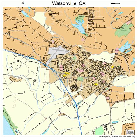 Watsonville California Street Map 0683668