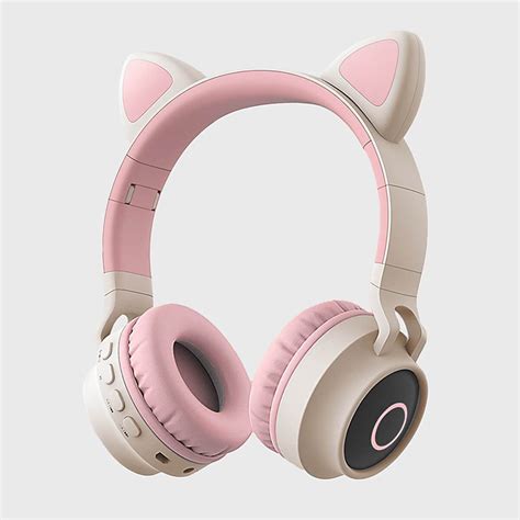 Kitty tunes cute cat ear headphones beige grey pink – Artofit