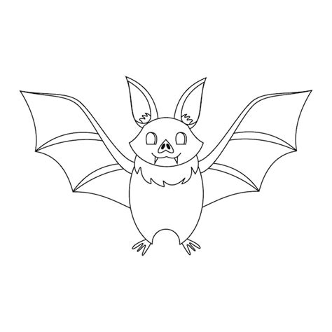 Premium Vector | Halloween clipart outline vampire bat