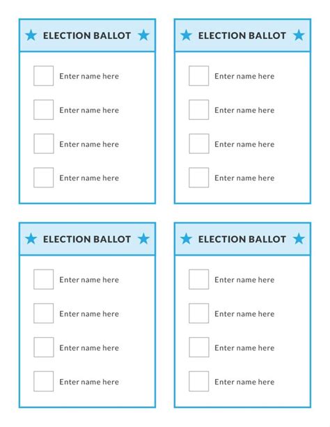 Printable Voting Ballot Template | DocTemplates