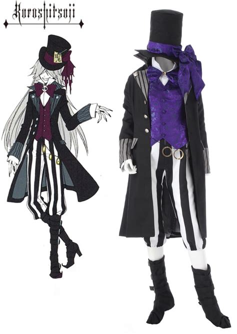 Black ButlerⅡ Kuroshitsuji Grim Reapers Undertaker Suit Cosplay Costume ...