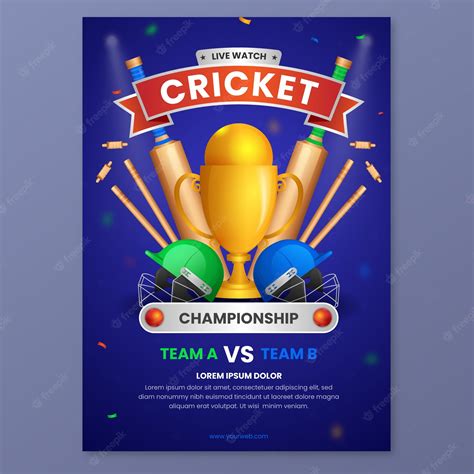 Premium Vector | Gradient ipl cricket poster