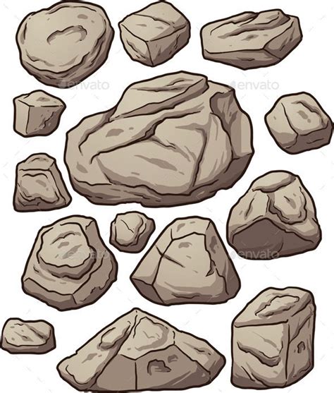 Cartoon Boulders | Texture drawing, Drawing rocks, Rock textures