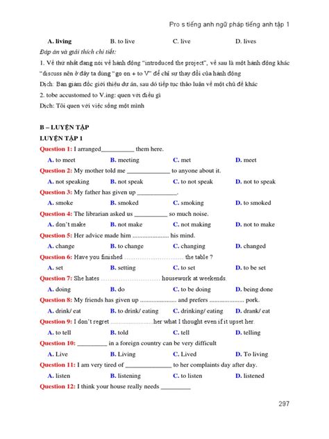 Ving Exercises | PDF