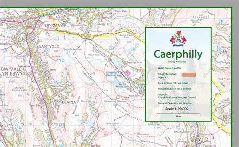 Caerphilly County Map | I Love Maps