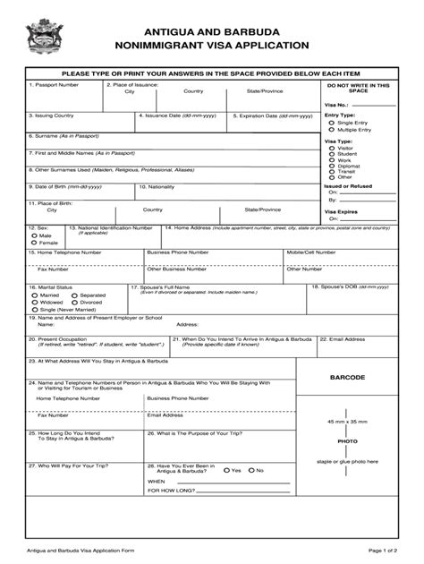 Us Visa Application Form Sample Pdf - Applicationforms.net