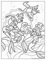 Disney The Little Mermaid 3 Coloring Pages sketch template