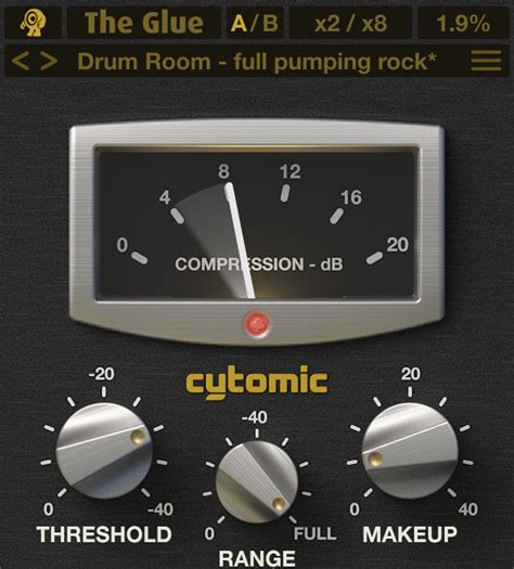 Cytomic updates The Glue compressor audio plugin to v1.4.0