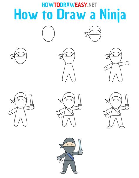 How to Draw a Ninja for Kids - How to Draw Easy