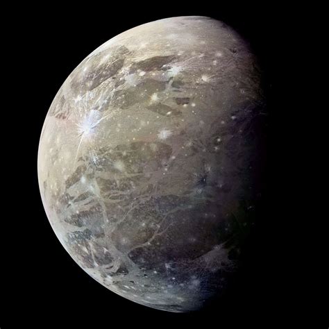 nasa Jupiter`s moons | Galileo spacecraft mosaic of Ganymede, largest ...