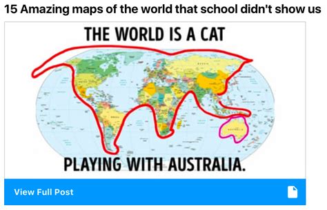 The world is a cat playing with Australia... : MapsWithoutNZ | Cat ...