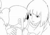 Chihiro Ogino Con Haku Coloring Pages  Spirited Away sketch template