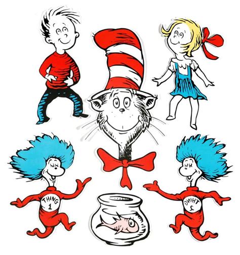 Dr. Seuss Large Cat in the Hat Characters 2 Sided Decoration Kit $6.29 | Dr Seuss | Pinterest