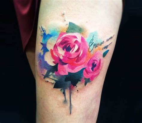 Watercolor Rose tattoo by Pablo Ortiz | Post 16278