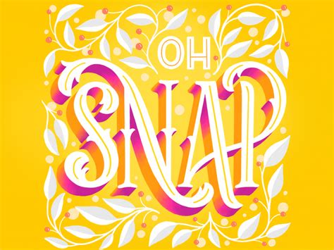 Oh Snap by Olga Muzician on Dribbble