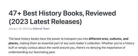 BooksWorld: 47+ Best History Books, Reviewed, (Latest 2023 Releases), May 17, 2023 - Brooke Kroeger