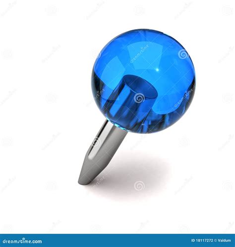 Blue Thumbtack Stock Photography - Image: 18117272