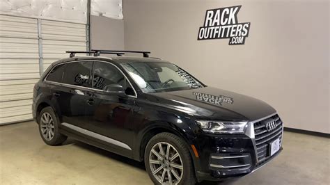 2017-2020+ Audi Q7 with Thule Rapid Podium WingBar EVO Roof Rack Crossbars - YouTube