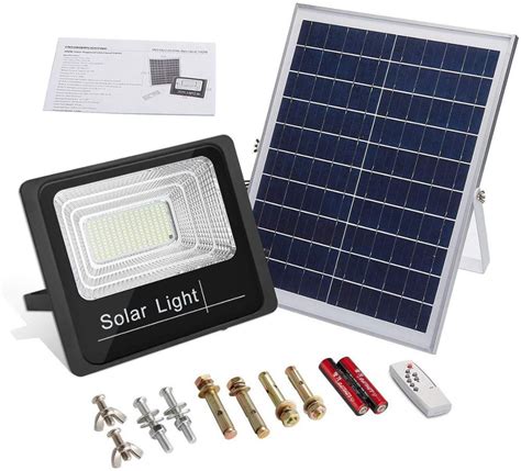 100W Solar Flood Light with Remote control Black | Shop Today. Get it ...