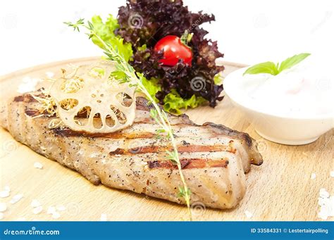 Steak catfish stock image. Image of barbeque, basil, meal - 33584331