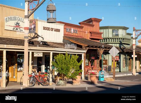 A row of old stores in Old Town Scottsdale, Scottsdale, Phoenix, Arizona, USA Stock Photo - Alamy