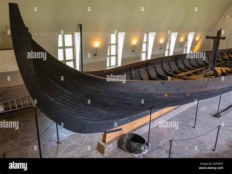 Oslo, Ostlandet / Norway - 2019/08/31: Gokstad ship excavated from ship ...