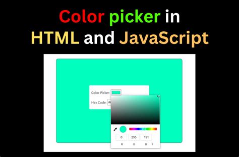 Color Picker In HTML And JavaScript - CopyAssignment