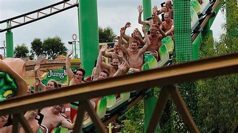 Southend park's naked rollercoaster record attempt - BBC News