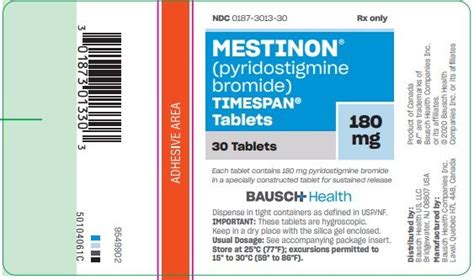 Mestinon: Package Insert / Prescribing Information