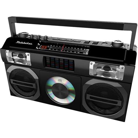 Customer Reviews: Studebaker Bluetooth Boombox with FM Radio, CD Player, 10 watts RMS Black ...