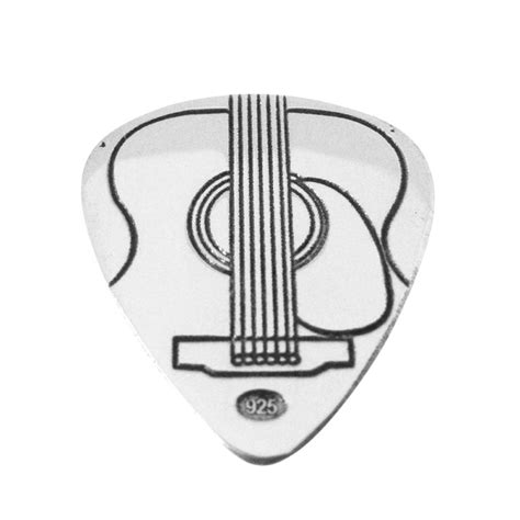 Sterling Hallmarked Silver Acoustic Guitar Plectrum