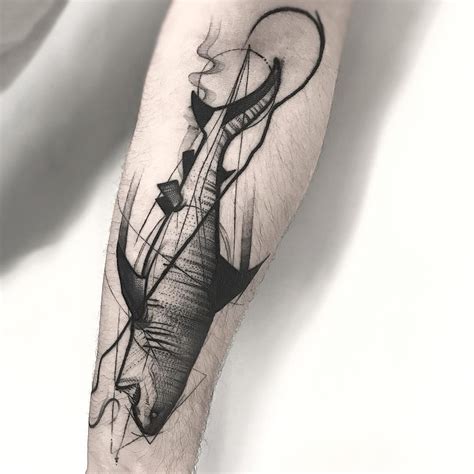 68 Perfectly Imperfect Sketch Style Tattoos | Sketch style tattoos, Shark tattoos, Tattoos