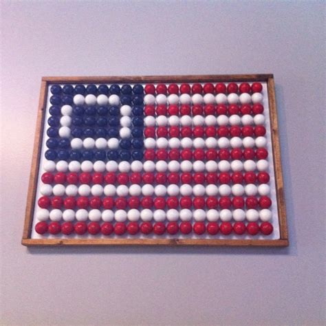 All American flag made with golf balls. | American golf, Golf ball ...