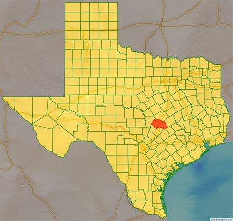 Map of Williamson County, Texas - Thong Thai Real