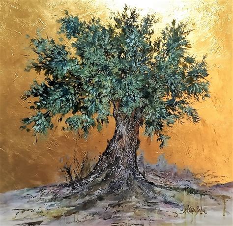 Olive Tree on GoldOriginal Acrylic Painting on canvasTree of | Etsy | Olive tree painting ...