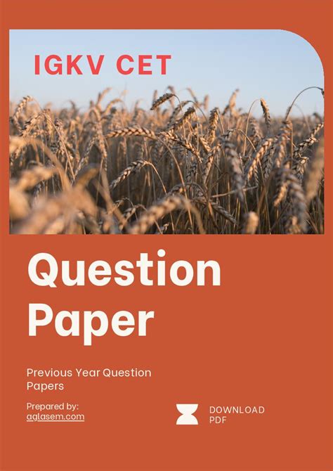 IGKV CET 2022 Question Paper (PDF) – Free Download Here - OneEdu24