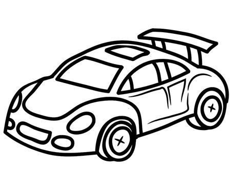 Cute Toy Car coloring page - Download, Print or Color Online for Free