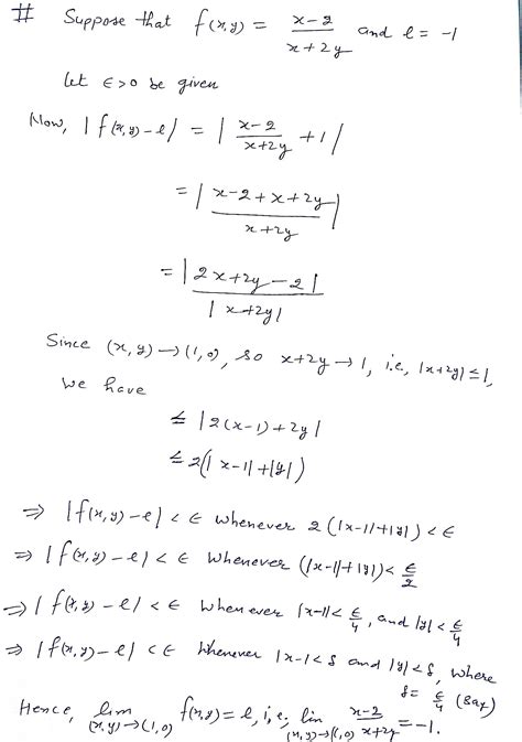 [Solved] Prove using the definition of limit or the epsilon-delta proof ...