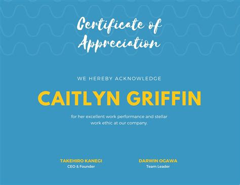 Canva Certificate Appreciation Template