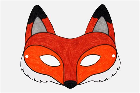 Fox Mask | Free Printable Templates & Coloring Pages | FirstPalette.com