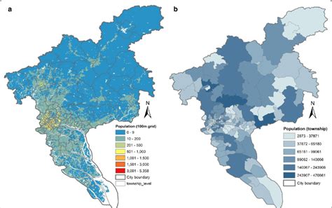 Population data (2017) of Guangzhou City. A 100-m gridded population... | Download Scientific ...