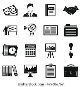 Business Plan Icons Set Simple Illustration Stock Vector (Royalty Free) 499686769 | Shutterstock